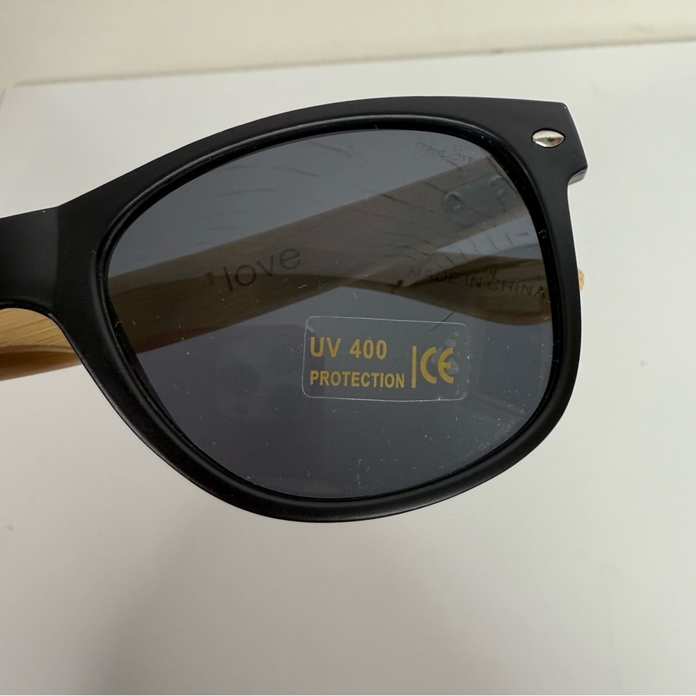 JOE’S SPECS Set of 2 Pair Black & Bamboo Frame Sunglasses UV 400 NEW - Picture 13 of 16